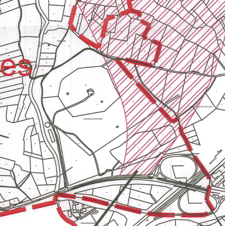 Fuseau de raccordement du LIEN avec l'autoroute A9